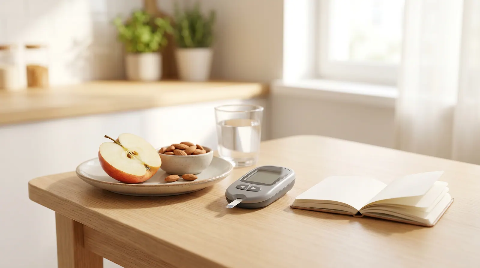 Gestational diabetes blood sugar monitoring and logging with food in a logbook