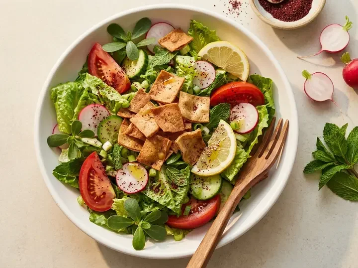 Light fattoush salad