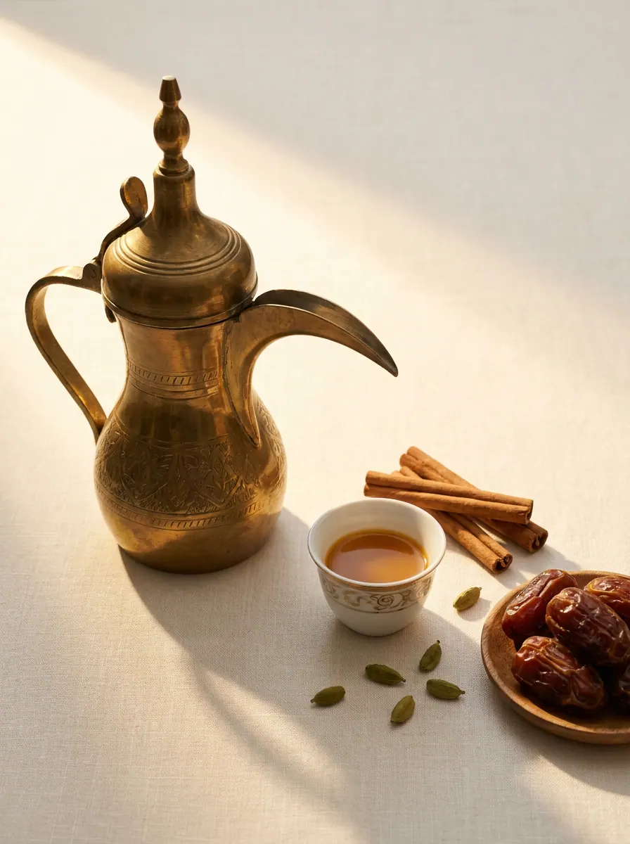 القهوة العربيّة السعوديّة مع عود القرفة