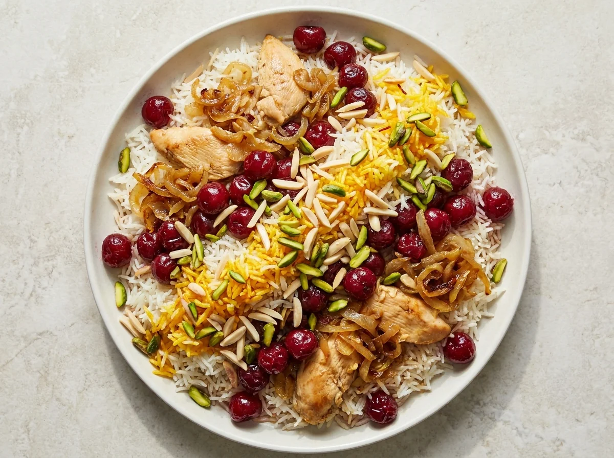 Sour Cherry Rice (Albaloo Polo)