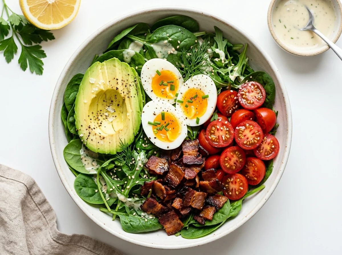 Avocado, Egg, and Bacon Salad (Keto)