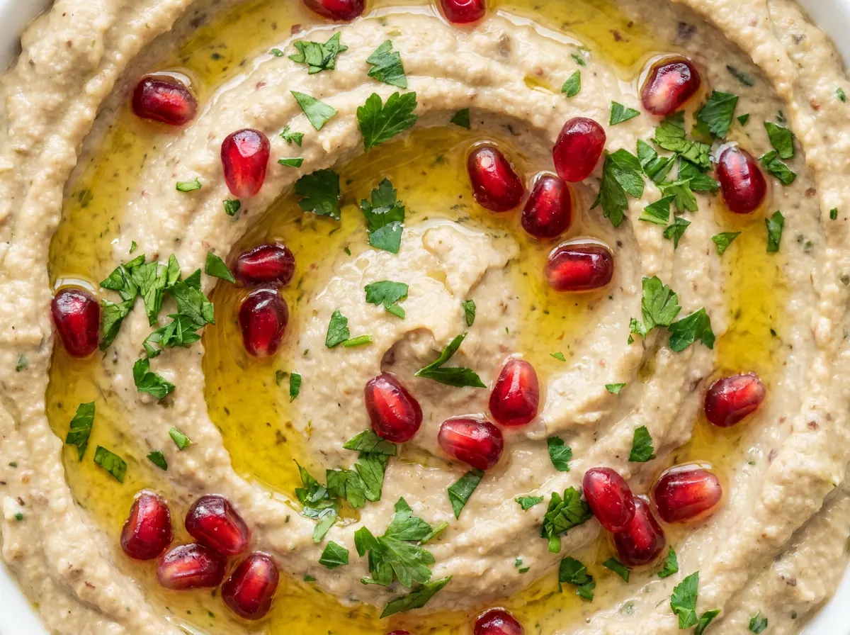 متبّل الباذنجان بالطحينة
