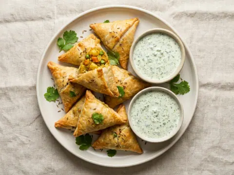سمبوسة خضار مخبوزة