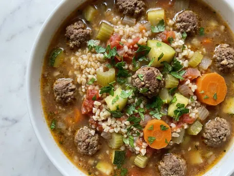 شوربة البرغل باللحم