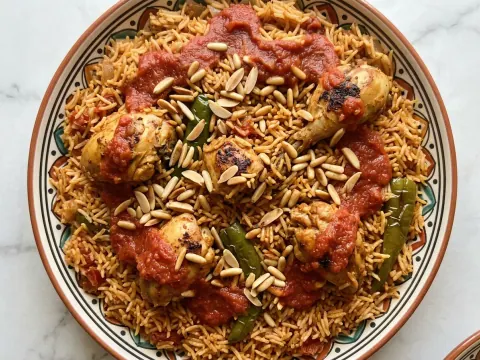 كبسة الدجاج بالطماطم