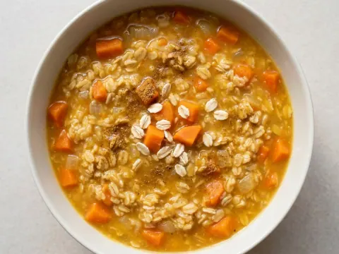 شوربة الشوفان بالجزر اللطيفة