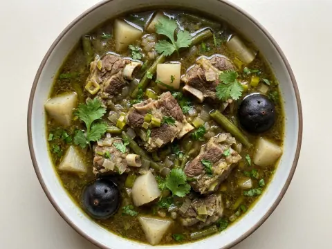 مرق شبزي باللحم والخضار