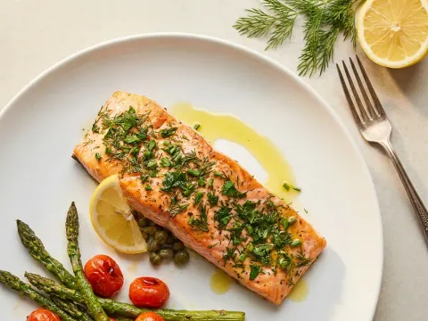 Grilled Salmon with Herbs