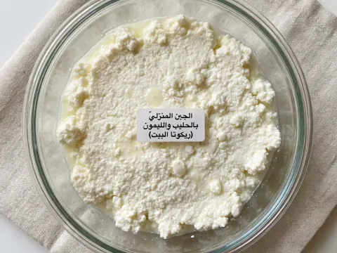 الجبن المنزليّ بالحليب والليمون (ريكوتا البيت)