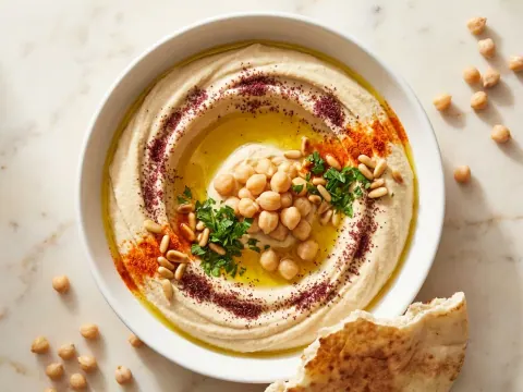 حمّص بالطحينة الحجازي