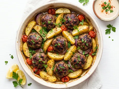 صينية كفتة وبطاطس