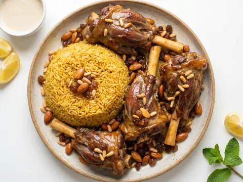 مفطّح اللحم بالخبز والأرزّ