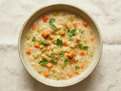 شوربة الشوفان بالخضار