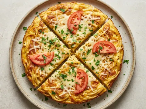 عجّة المعكرونة بالجبن (فريتاتا الباستا)