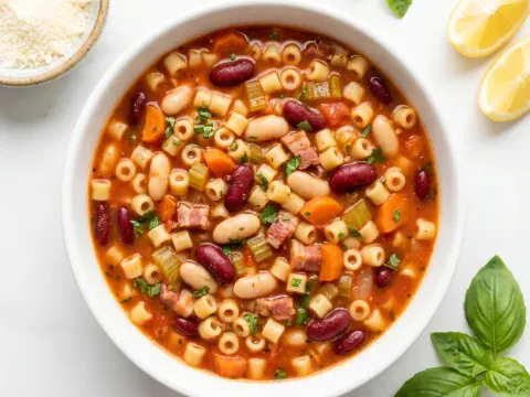 شوربة الباستا والفاصولياء الإيطاليّة
