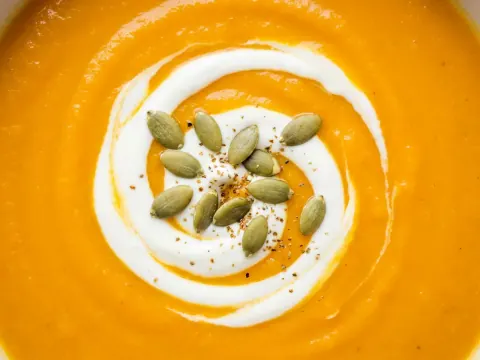 شوربة القرع بالزنجبيل