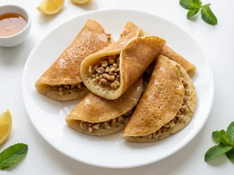 قطايف جوز مقليّة