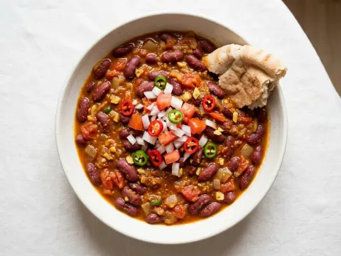 فاصولياء حمراء بالبهارات الحارّة