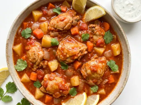 صالونة دجاج بالخضار