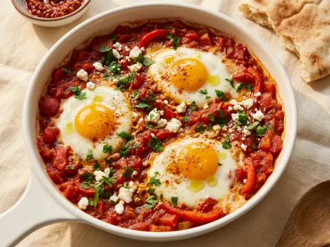 Egg Shakshuka with Tomatoes