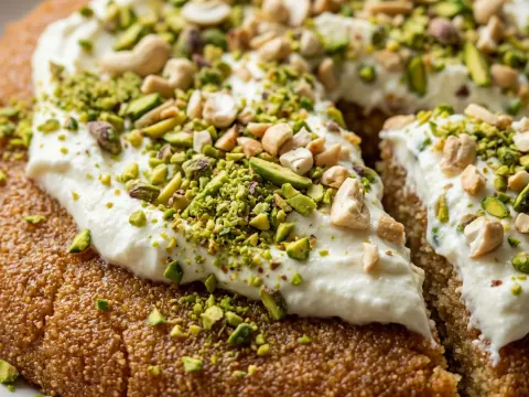 المدلوقة الشاميّة بالقشطة