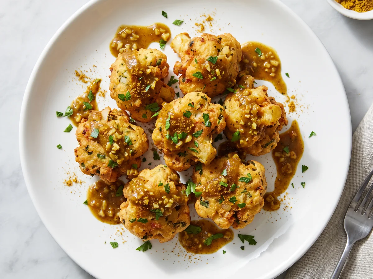 Fried Cauliflower Fritters with Curry