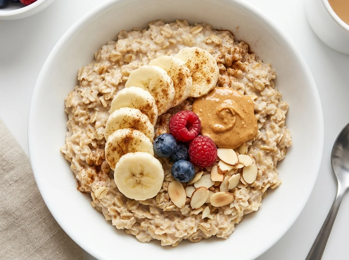 Fluffy Egg White Protein Oatmeal
