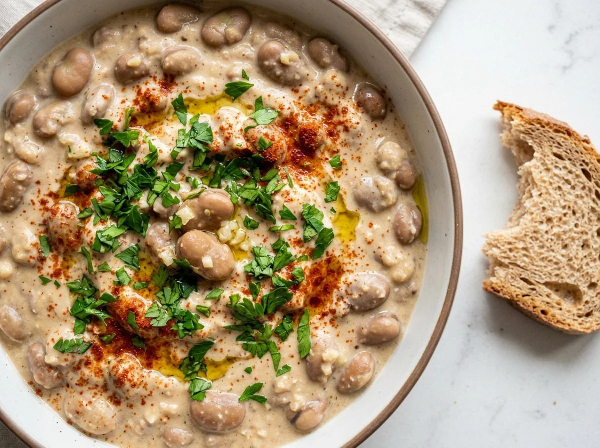 Fava Beans with Yogurt and Garlic