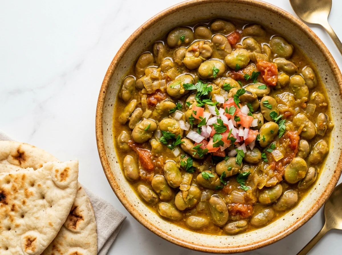 فول أخضر بالسمن البلديّ