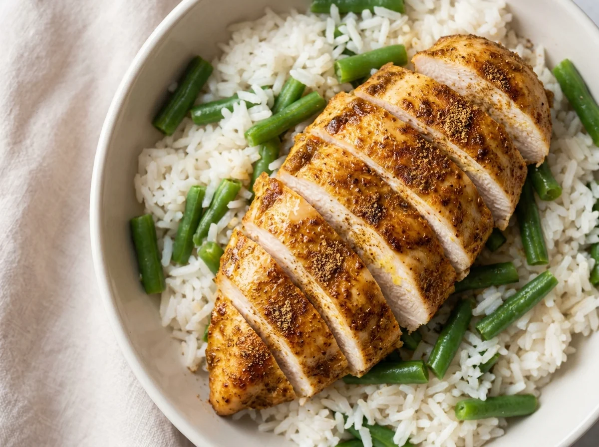 Grilled Chicken, Rice & Green Beans Bowl