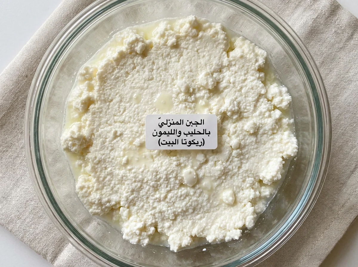 الجبن المنزليّ بالحليب والليمون (ريكوتا البيت)
