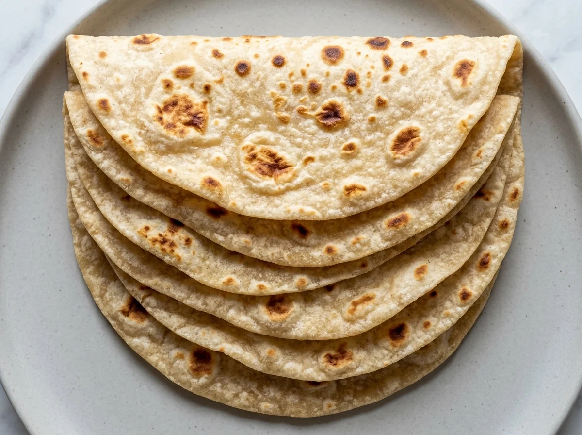 خبز التورتيلا على المقلاة