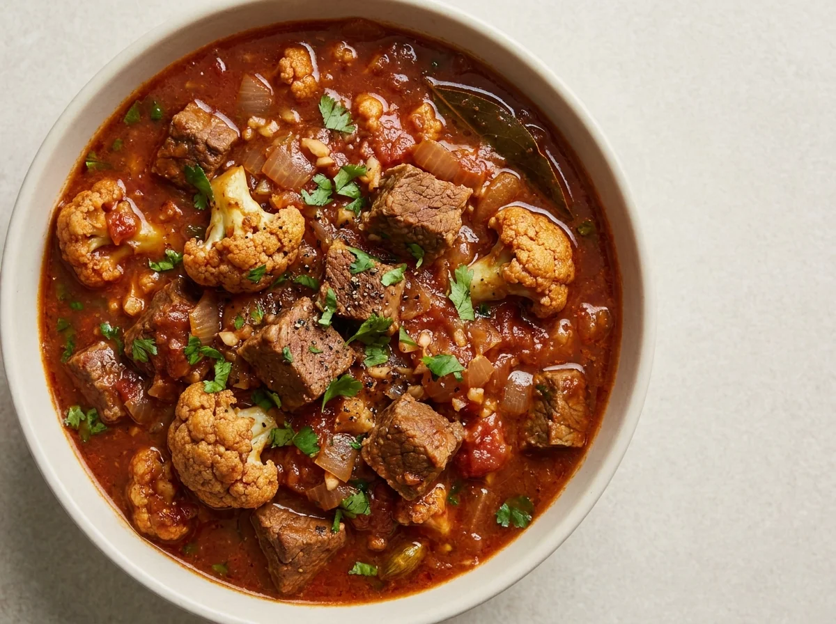 Iraqi Cauliflower and Beef Stew (Marag Zahra)