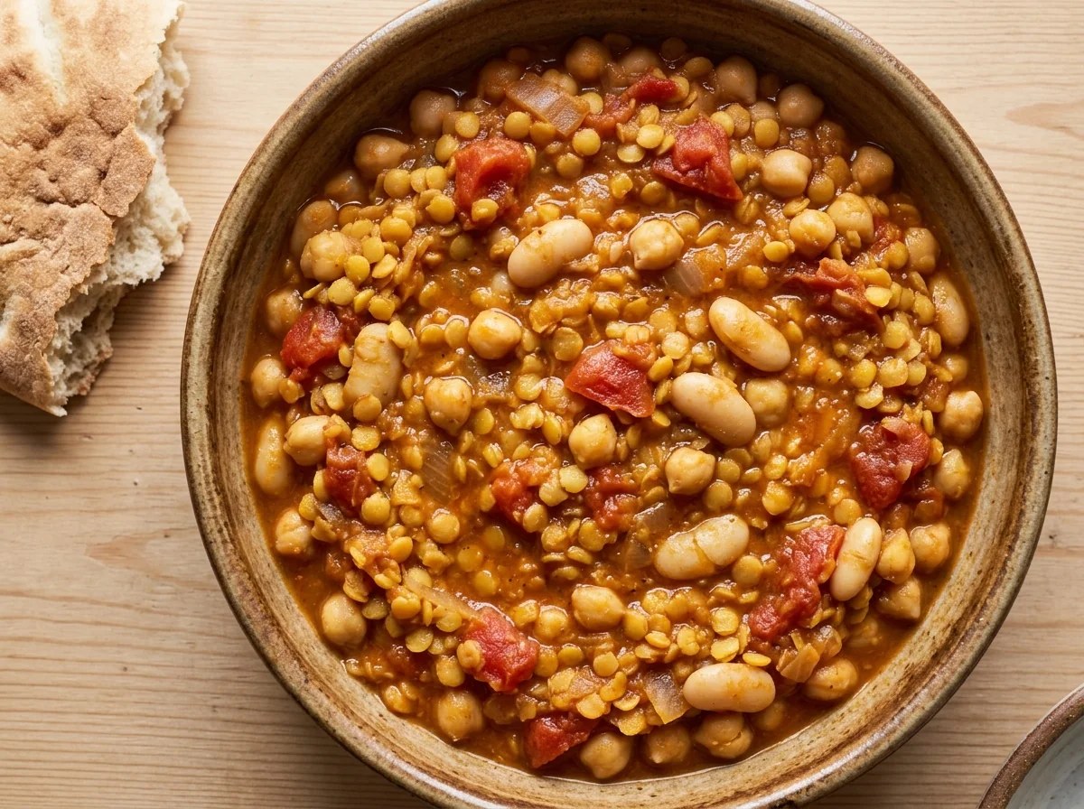 يخنة بقوليّات بالطماطم