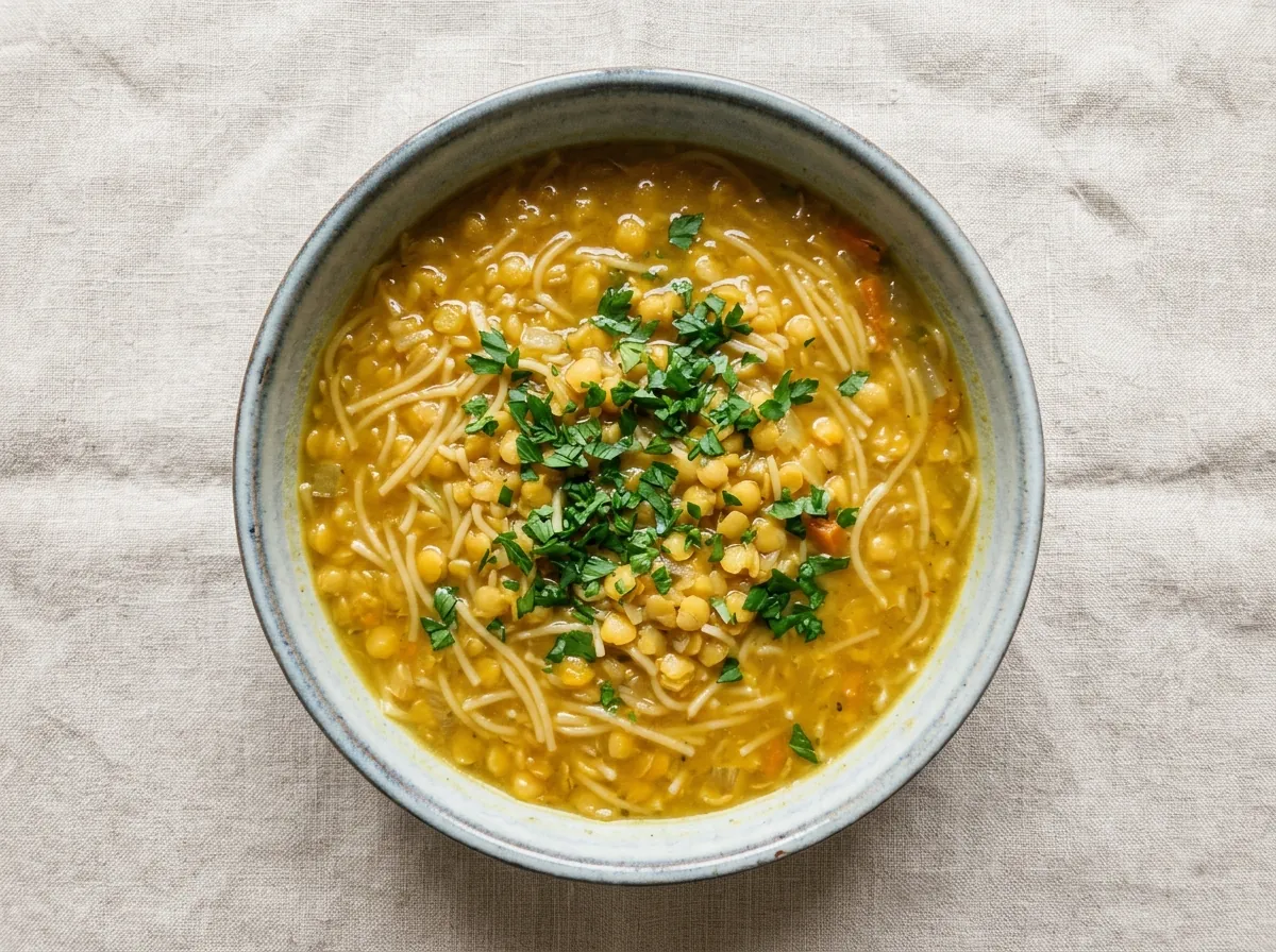 شوربة العدس بالشعرية