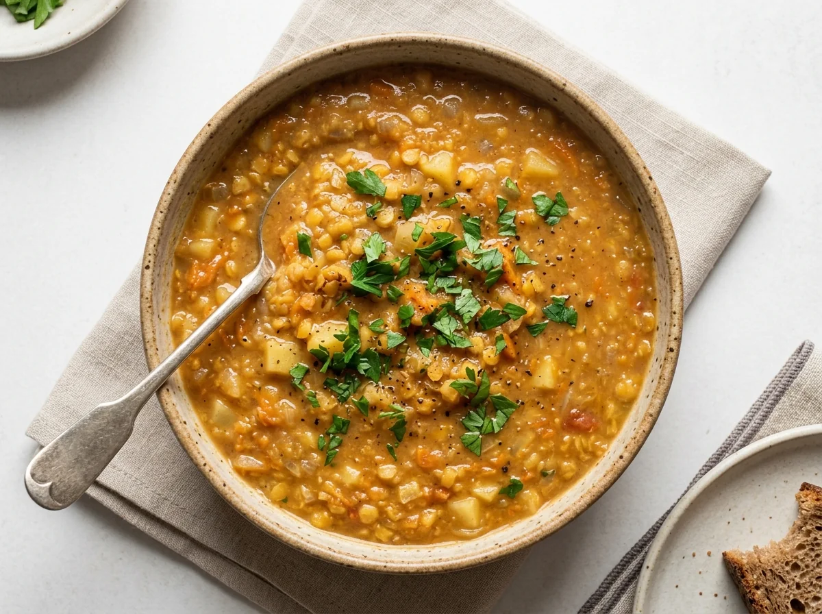شوربة العدس بالخضار