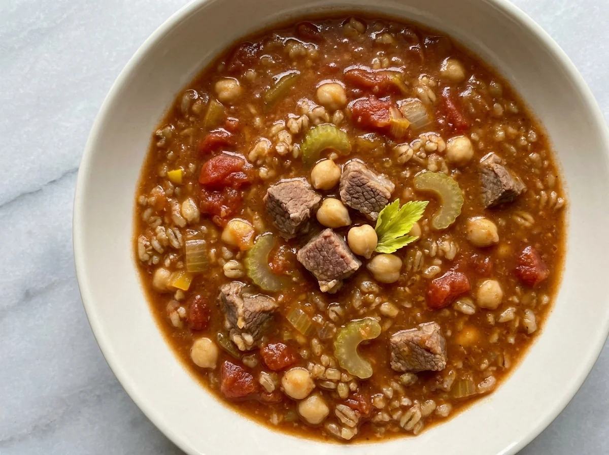 Libyan Barley Soup (Dishisha)