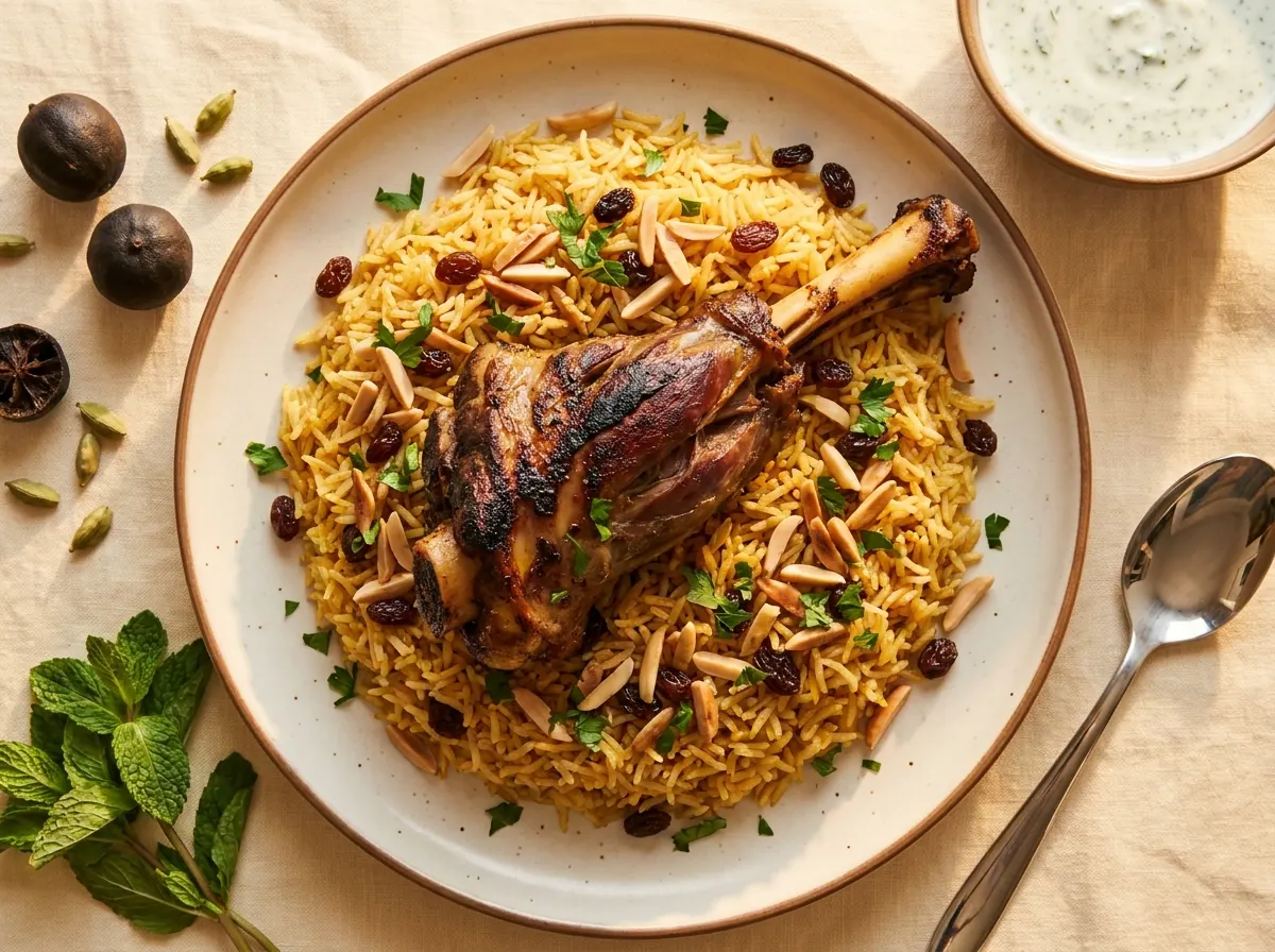 مندي لحم بـ بسمتي