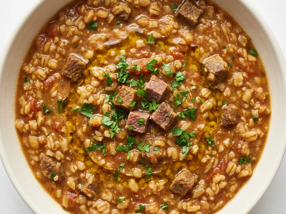 Red Barley Porridge Soup (Hssoua Belboula / Tchicha)