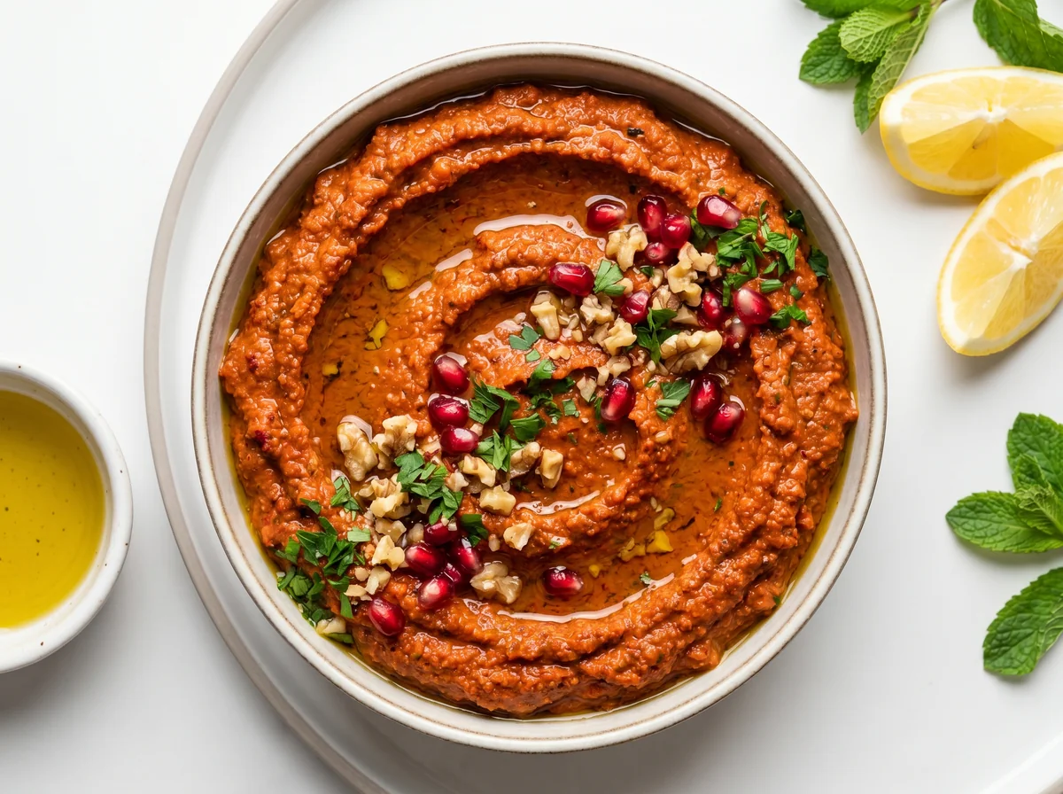Muhammara (Roasted Red Pepper and Walnut Dip)