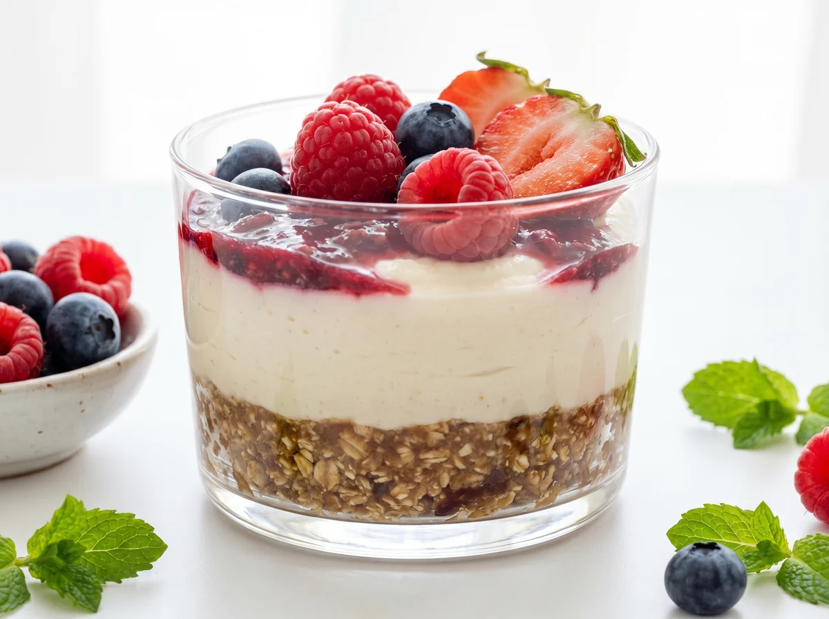 No-Bake Oat and Date Cheesecake Mug (Single Serve)
