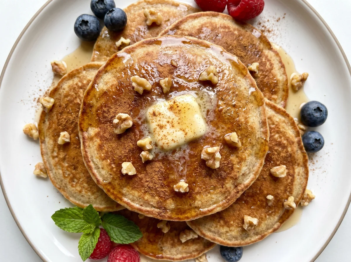 Oat Flour Pancakes with Banana and Cinnamon