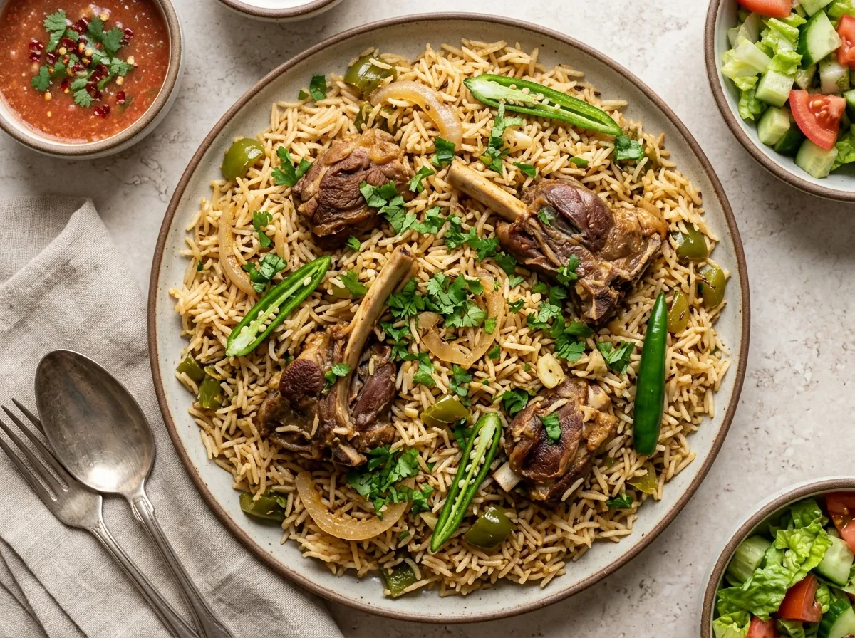 مجبوس اللحم بقدر الضغط