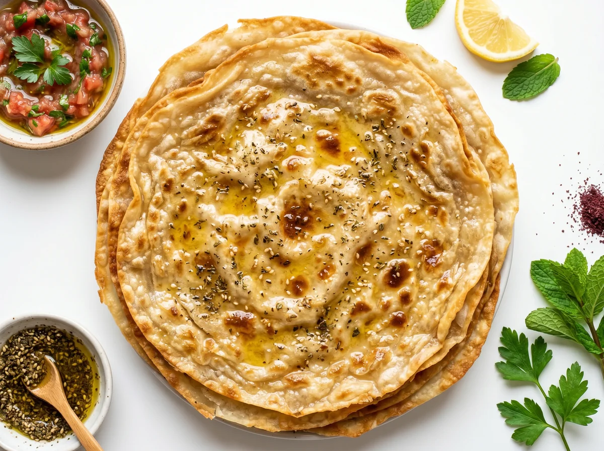 Emirati Raqaq — Crispy Egg and Cheese Flatbread