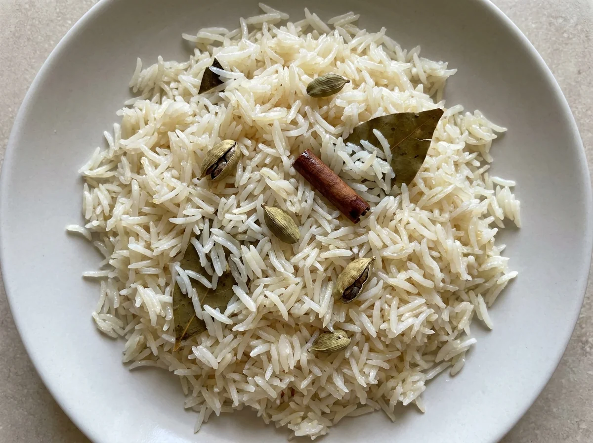 Fluffy White Rice with Cardamom and Ghee