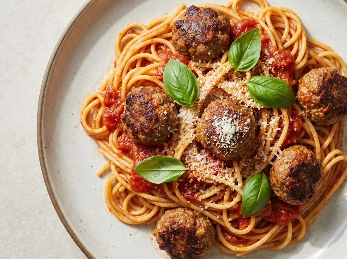 Spaghetti and Meatballs in Tomato Sauce