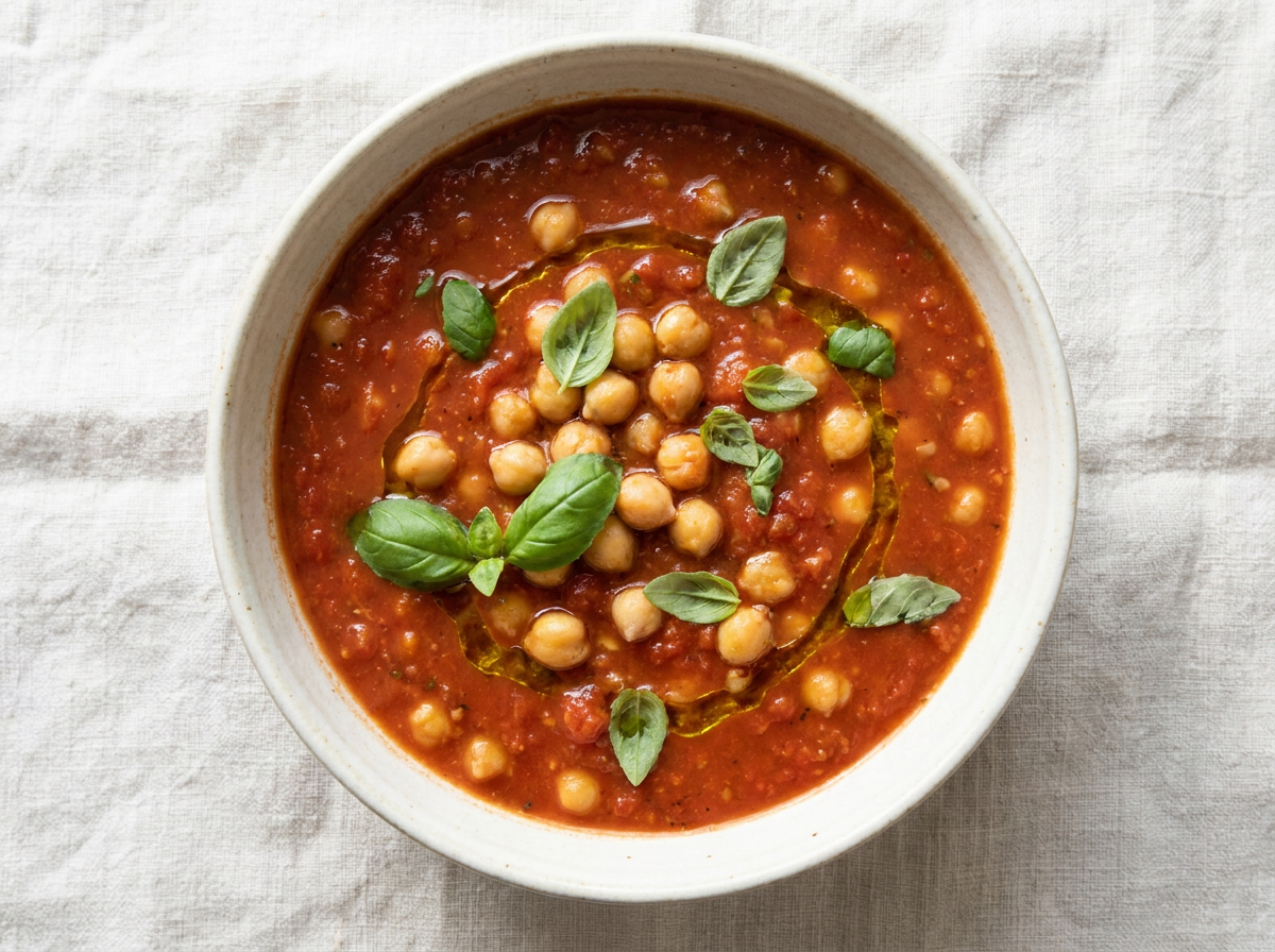 شوربة الطماطم بالحمّص