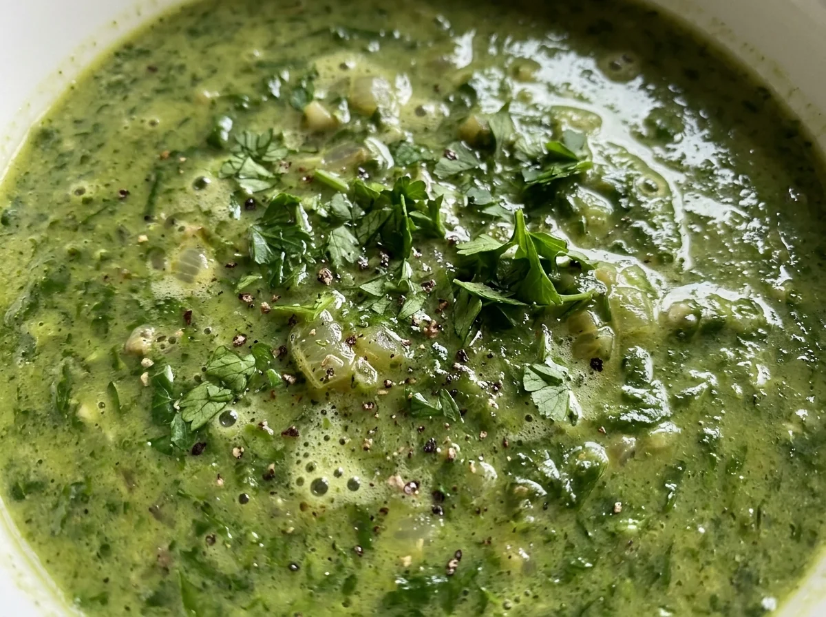 شوربة الجرجير بالبقدونس