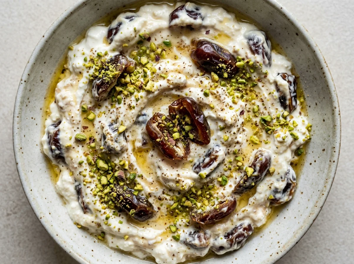 جبنة بالقشطة والتمر