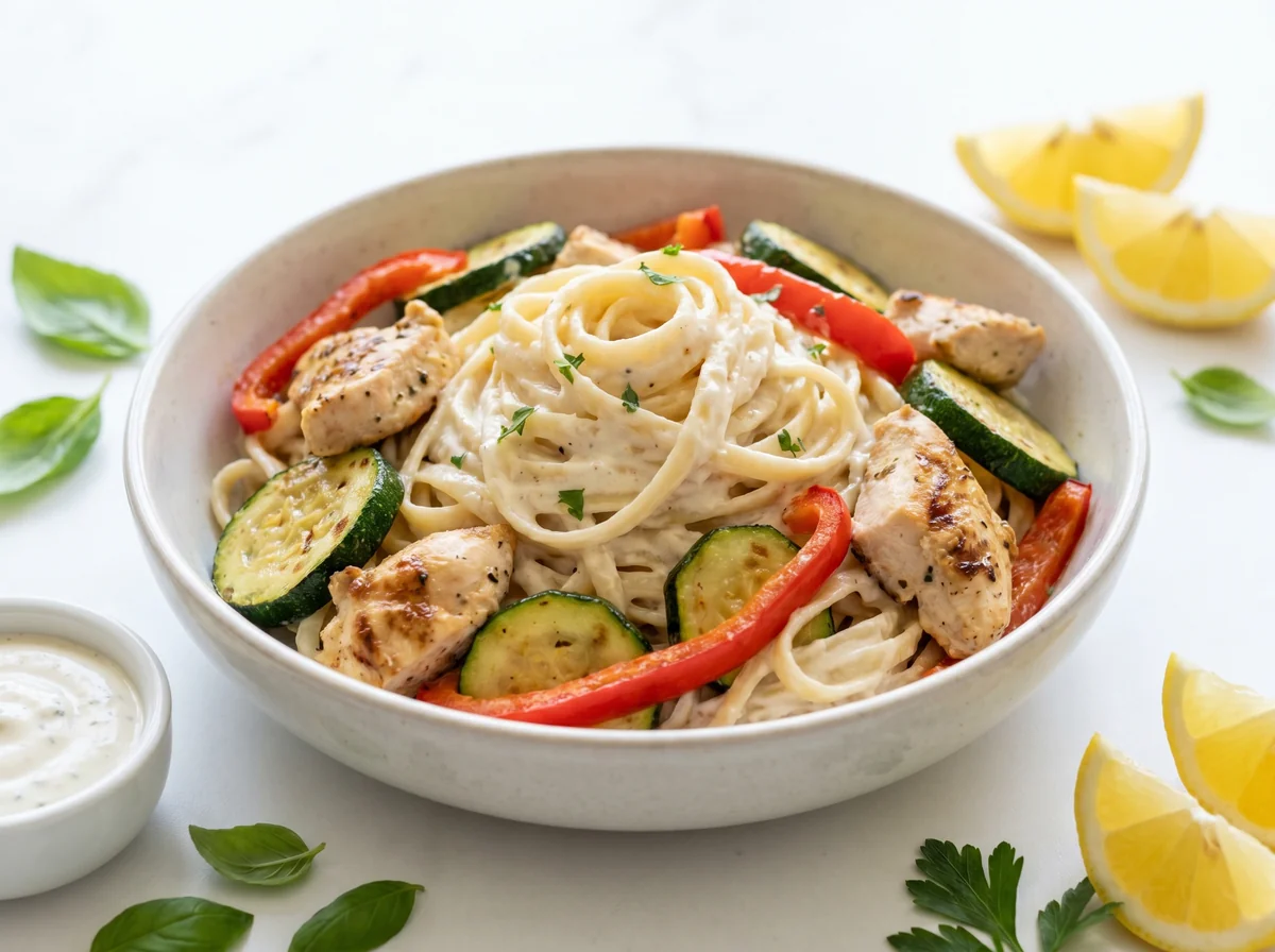 white-pasta-chicken-zucchini-pepper-no-tomato-renal